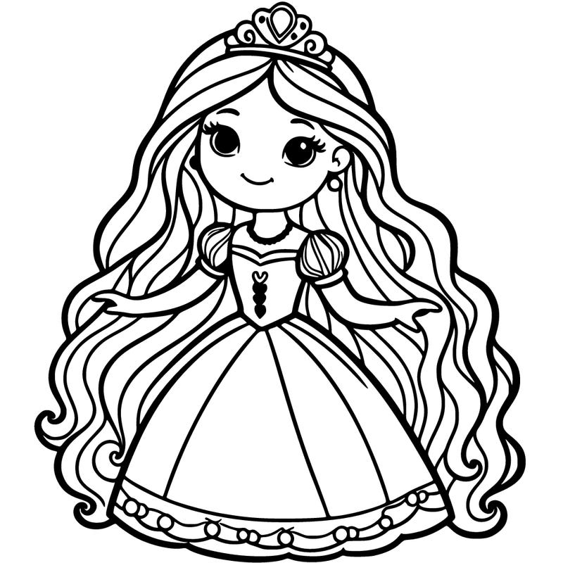 princess with long hair