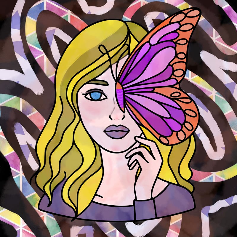 a women whose part butterfly