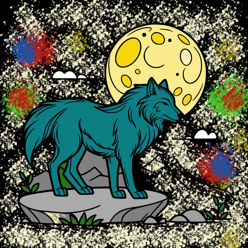 wolf moonlight