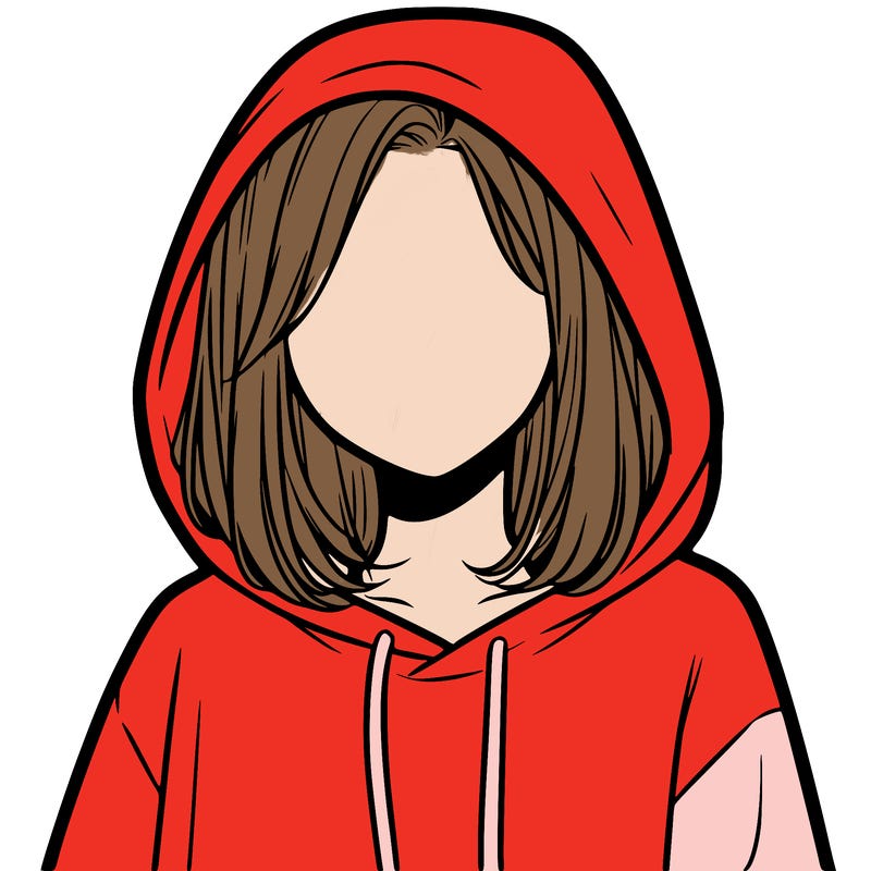 a faceless girl in a hoddie