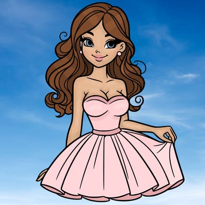 pretty woman with a dress