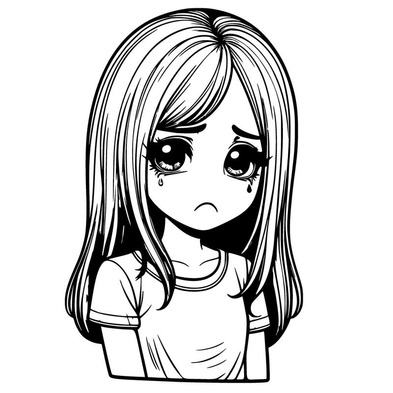 realistic sad girl