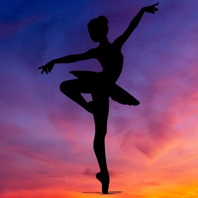 realistic person doing ballet