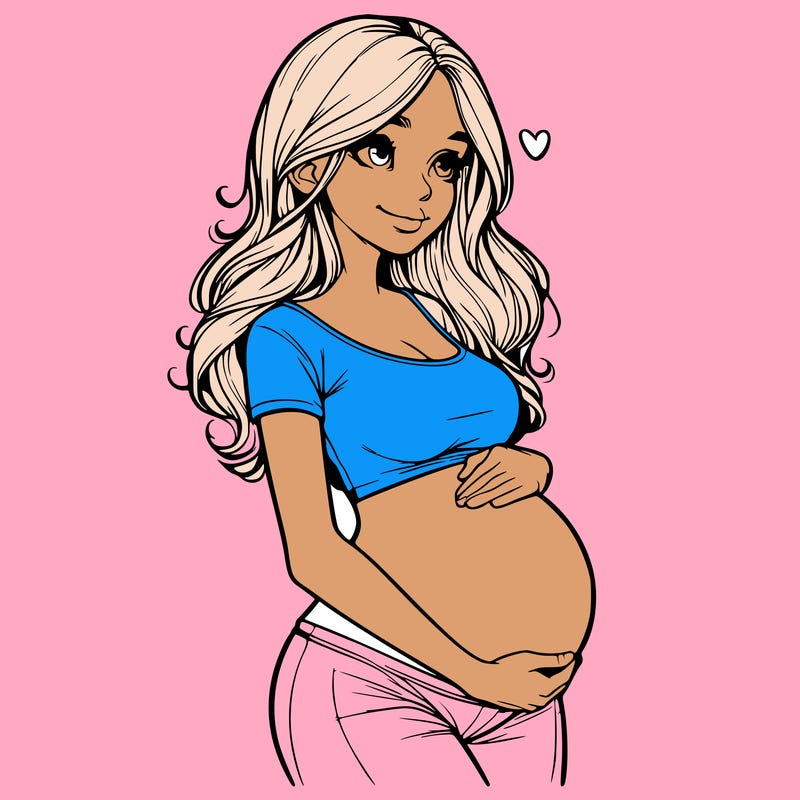 realistic pregnant girl
