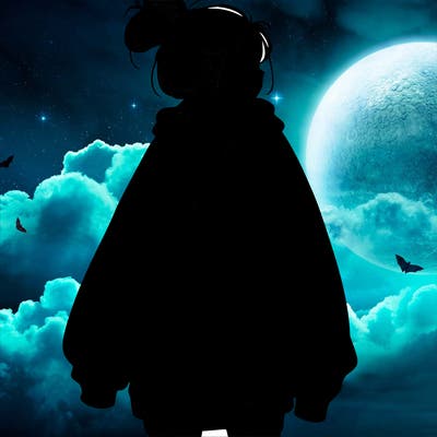 realistic girl with a oversized sweatshirt on and a bun