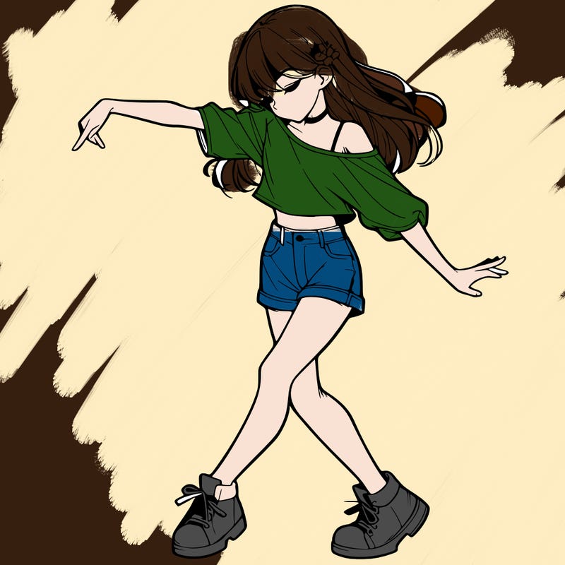 realistic girl danceing