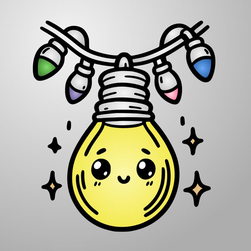 small bulb of a garland