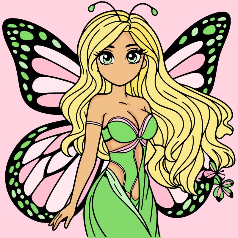 butterfly woman