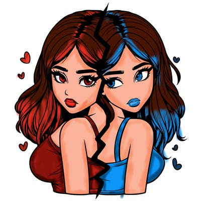 realistic girl split