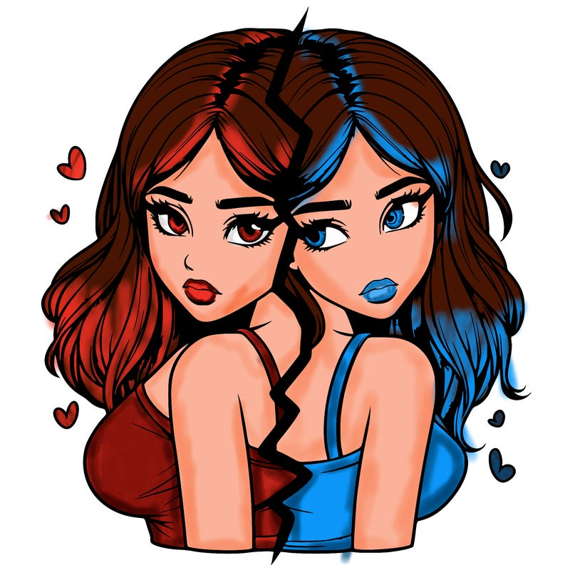 realistic girl split