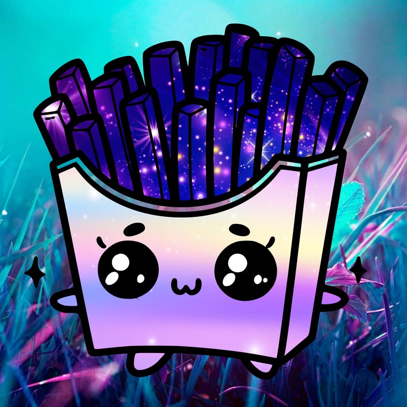 a cute. french fries