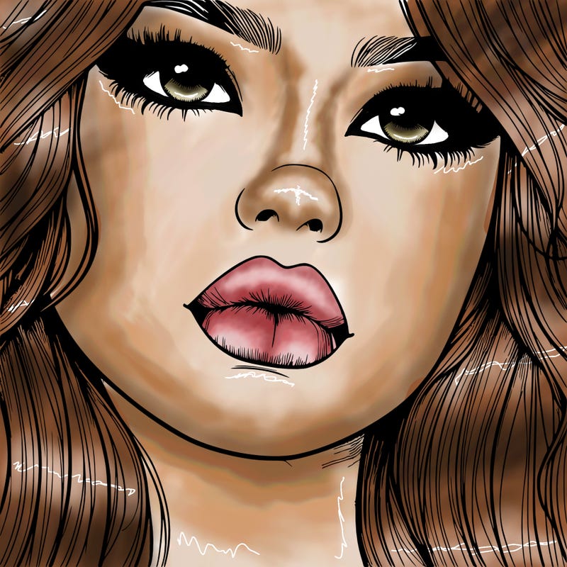 really realistic girl with lips