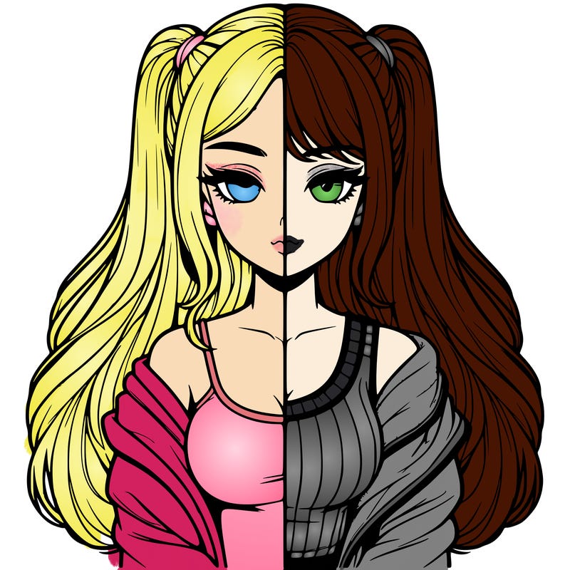 realistic girl split