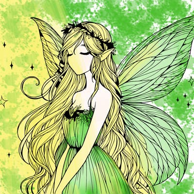 ethereal realistic fairy girl