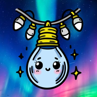 small bulb of a garland