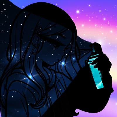 a realistic girl spray painting