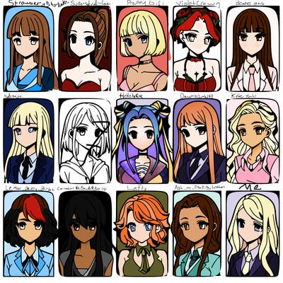 girls that look diffrent anime