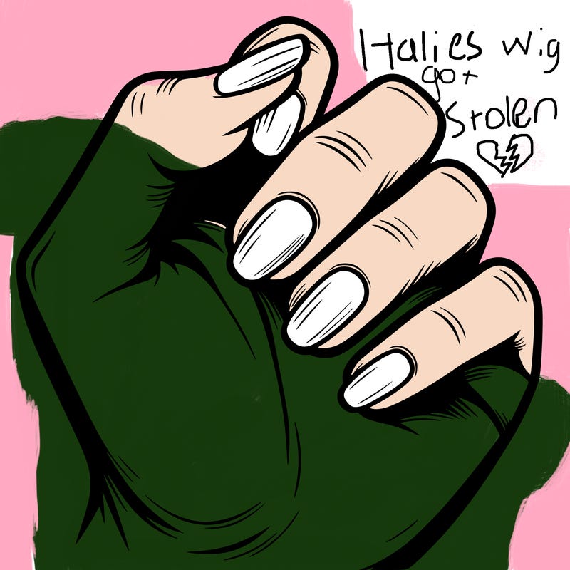 a hand with no nails