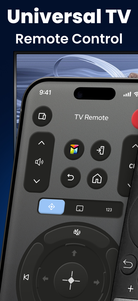 Samsung Remote Smart TV・Things - Interface de télécommande TV numérique sur l'écran d'un iPhone