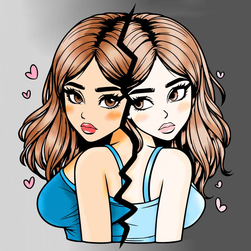 realistic girl split