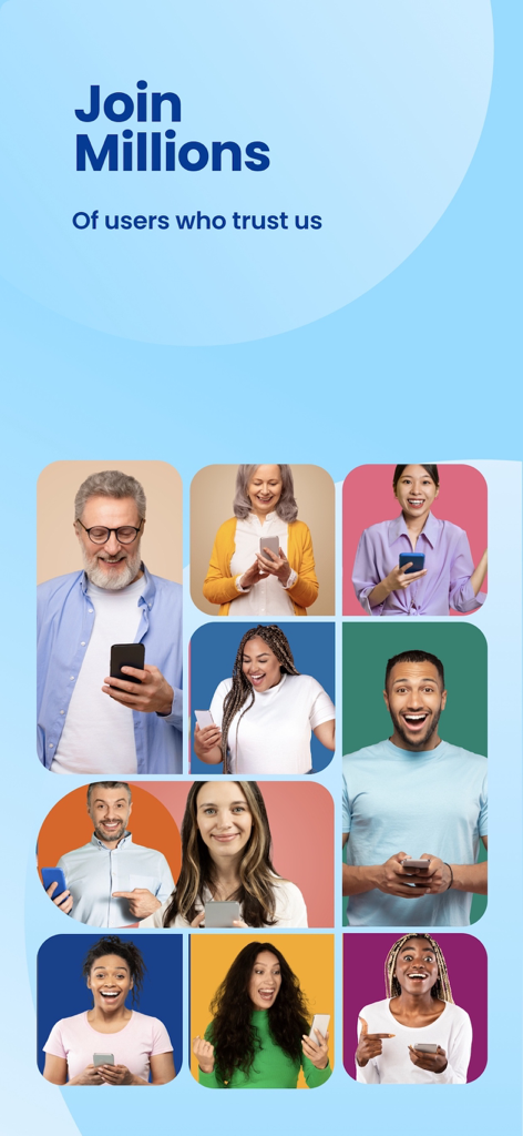 Raza.com International Calling - A collage of diverse people from different ethnic backgrounds smiling and using their smartphones to make international calls with Raza