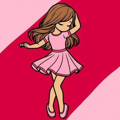 girl dancing  realistic