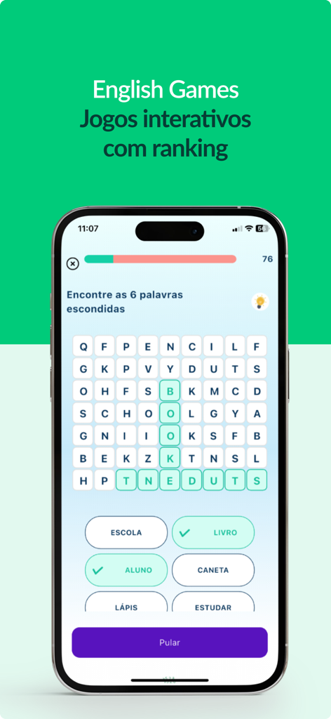 K.education - Interactive English word search game in the K.education app