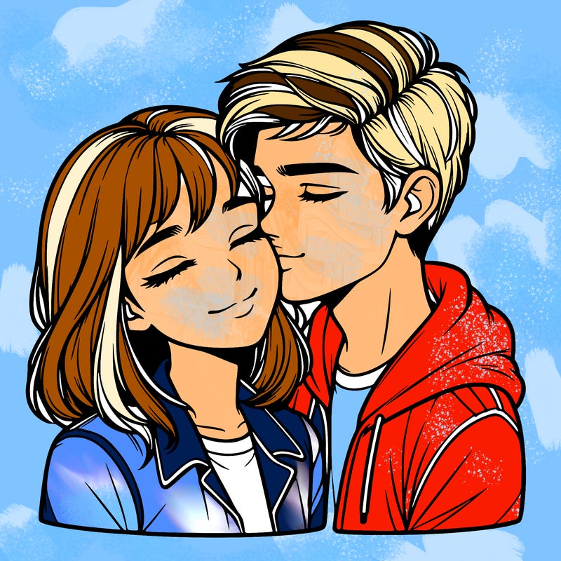 realistic girl and boy  love