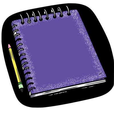 a blank sketch pad