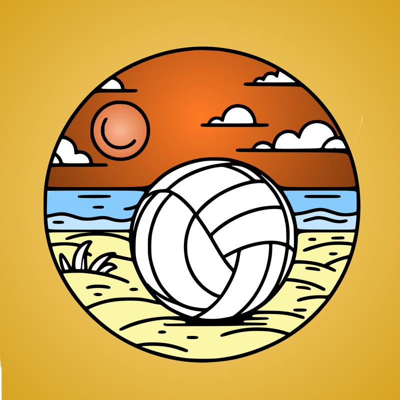volleyball on a beach