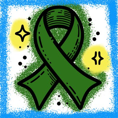 ribbon symbol of national breast cancer awareness month