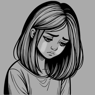realistic sad girl