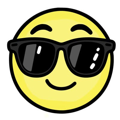 emoji with sunglasses