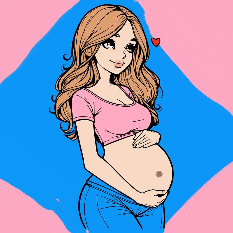 realistic pregnant girl