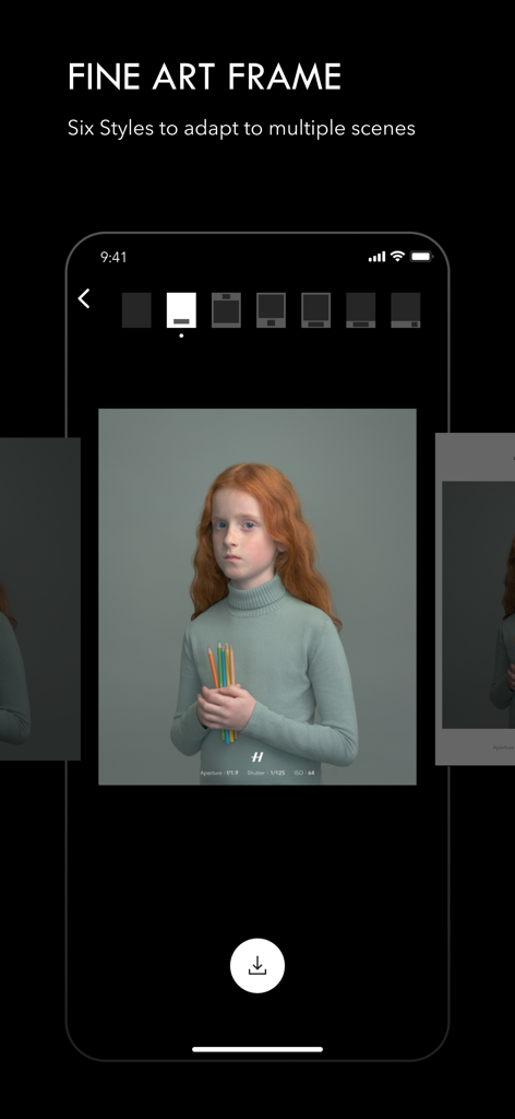 Hasselblad Phocus Mobile 2 fine art frame feature for professional portraits