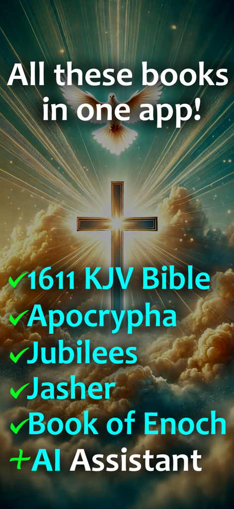 Bible & AI: KJV with Apocrypha - Collection of books including KJV Bible Apocrypha and Book of Enoch with AI assistant