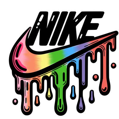 dripping nike logo