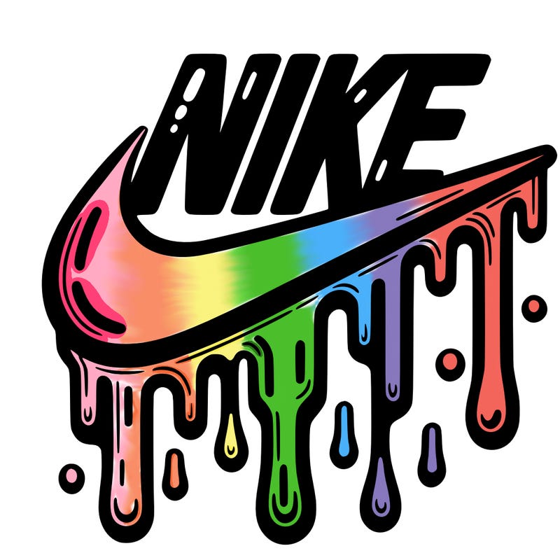 dripping nike logo