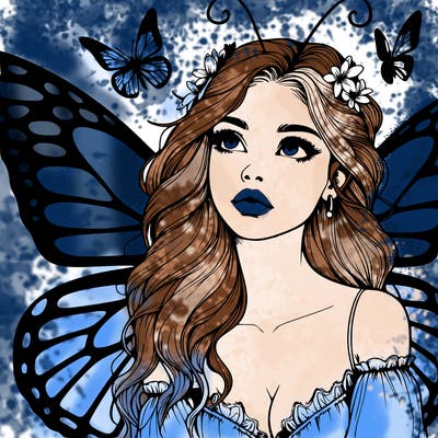 butterfly fairy realistic girl