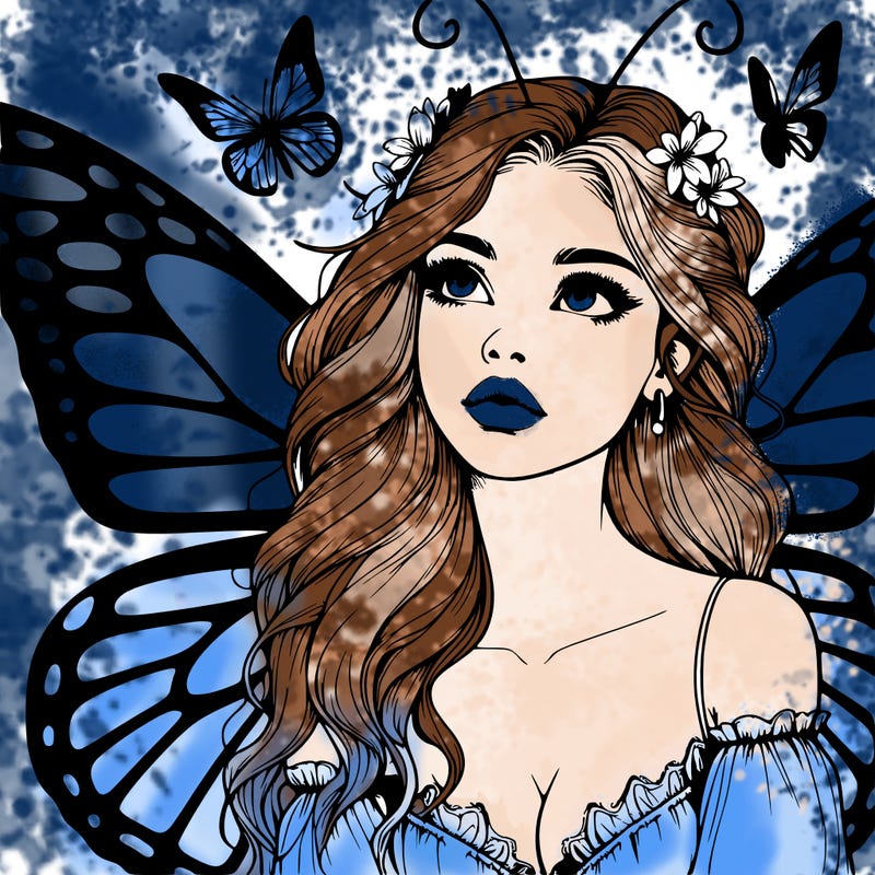butterfly fairy realistic girl