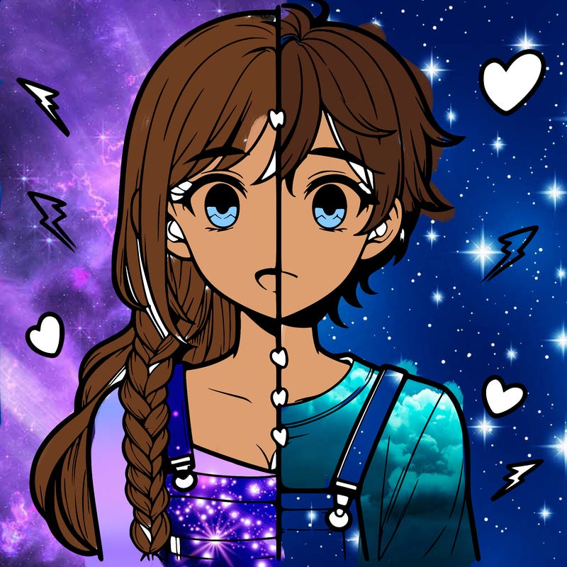 realistic girl boy split