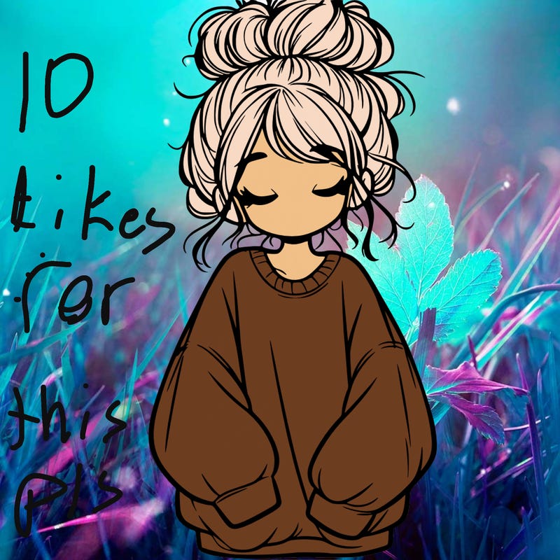 girl with baggy sweatshirt and messy bun