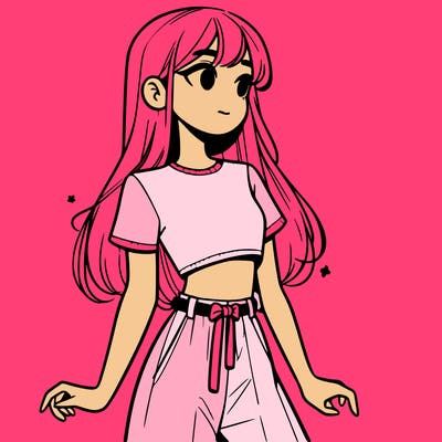 girl in a cute crop top