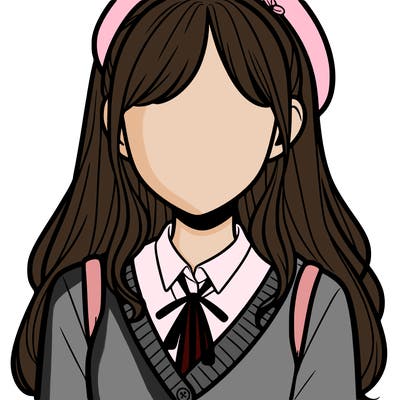 faceless preppy girl