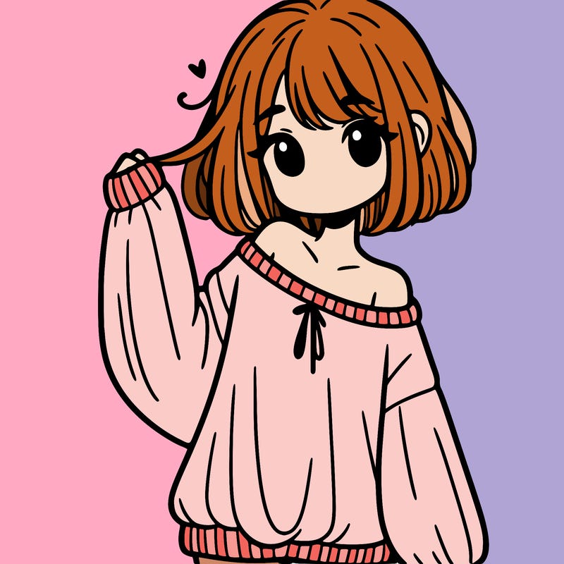 girl in baggy sweater hanging off her shoulder