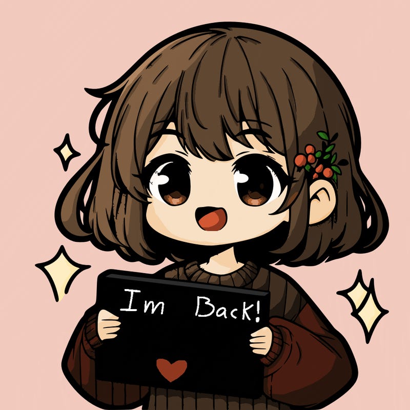 cute anime girl holding up a sign