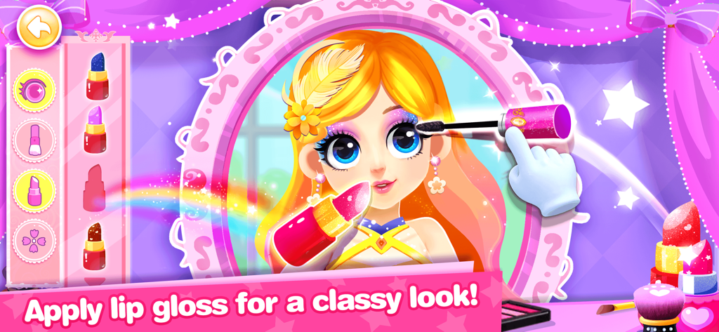Baby Panda's Play-BabyBus - A princess makeup simulation game for children in the Baby Panda app
