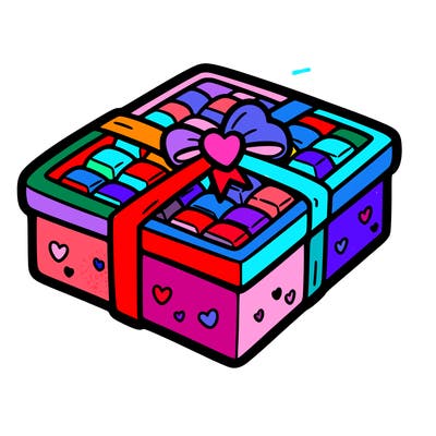 a box of chocolate for valentines day