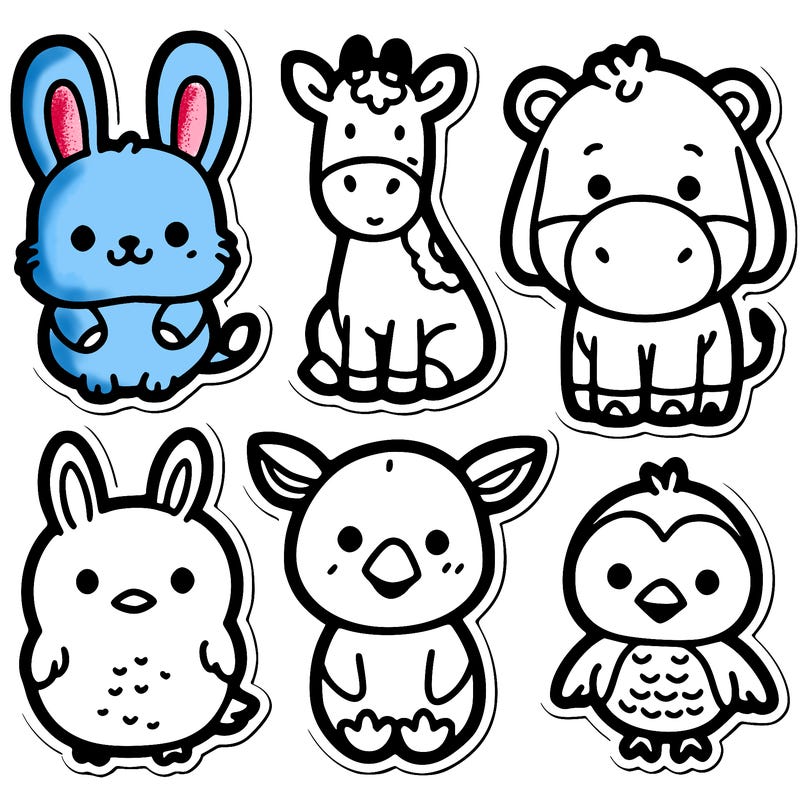 cute animal stickers