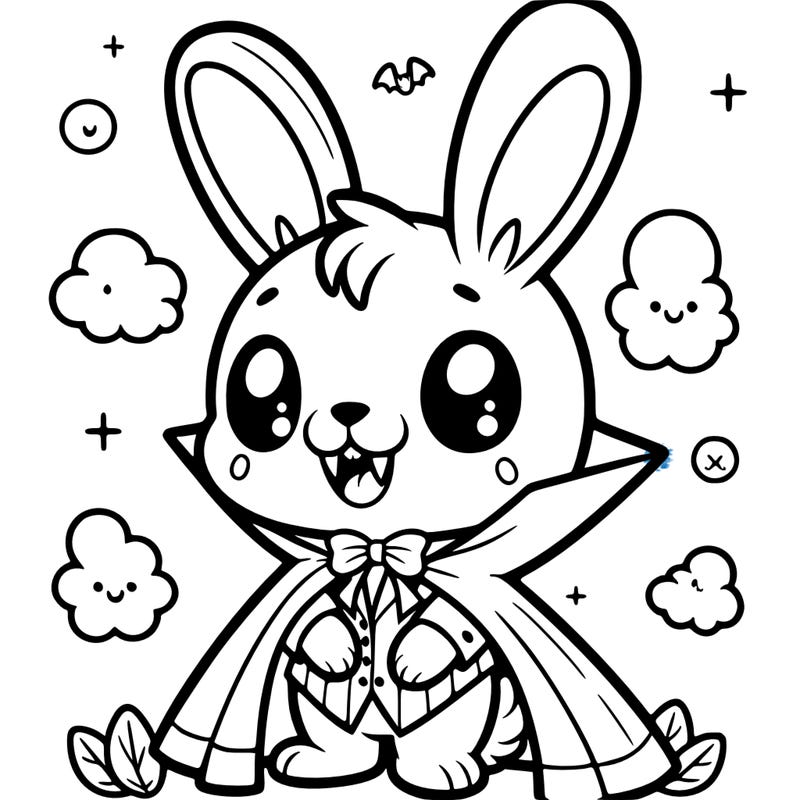 is a cute vampire bunny